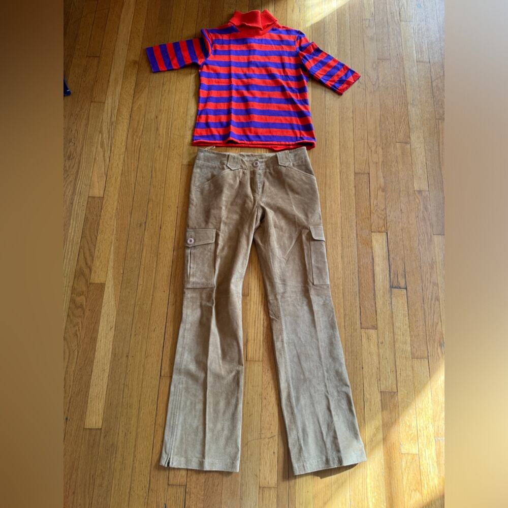 Y2K Vintage Brown Suede Pants
